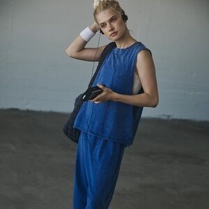 Free People Movement Hot Shot Relaxed Set in Royal Blue Size M